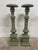 A truly monumental pair of cast iron floor candlesticks from the Asheville Estate Collection, standing at an impressive 41...