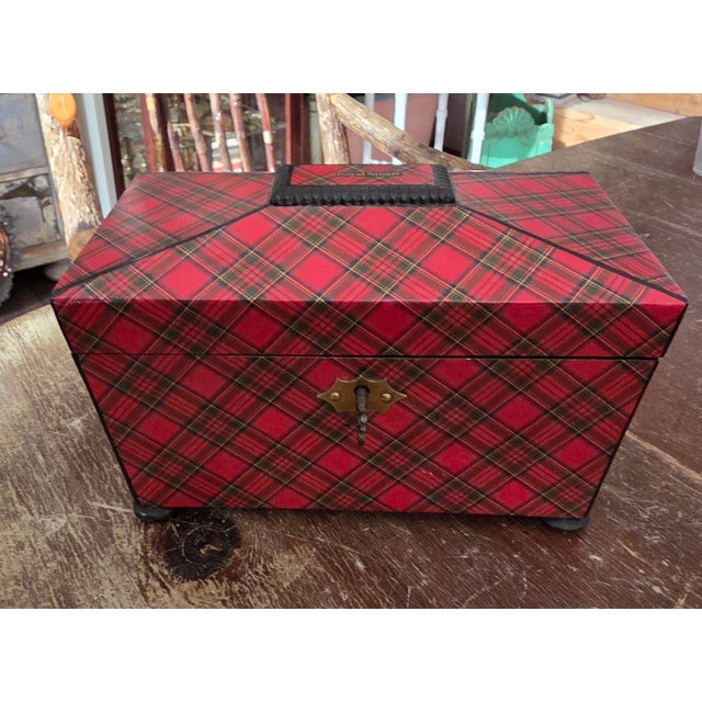 Traditional 19th Century Tartan Ware Tea Caddy For Sale - Image 3 of 9