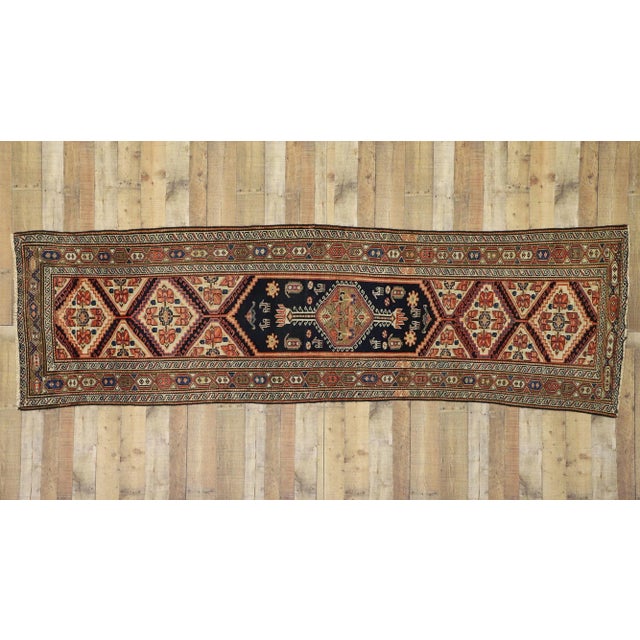 Brick Red Antique Persian Malayer Hallway Runner - 03'04 X 11'01 For Sale - Image 8 of 10