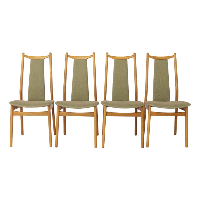 Mid-Century Modern German Casala Wooden Dining Chairs, 1960s, Set of 4 For Sale
