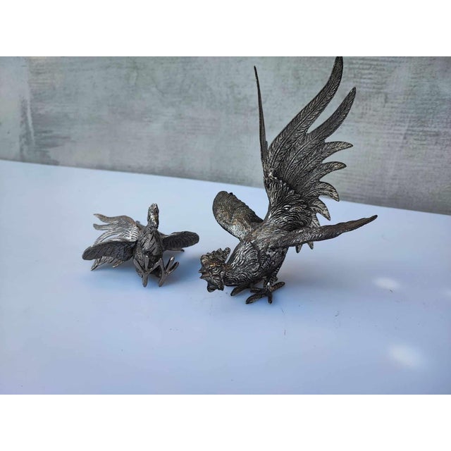 A pair of Japanese figurines from the 1950s, a hen and a rooster, price for 2 pieces, dimensions - height 18 cm, width...