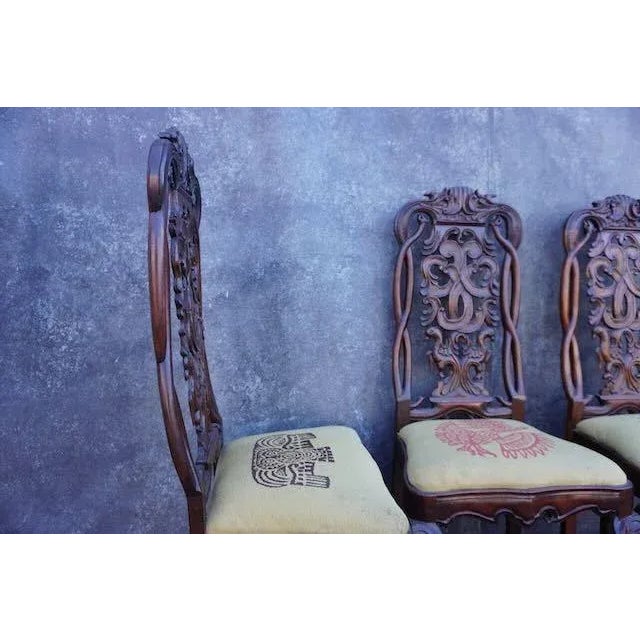 Late 19th Century Mexican Colonial Chippendale Set of Three Dining Chairs For Sale In Los Angeles - Image 6 of 8
