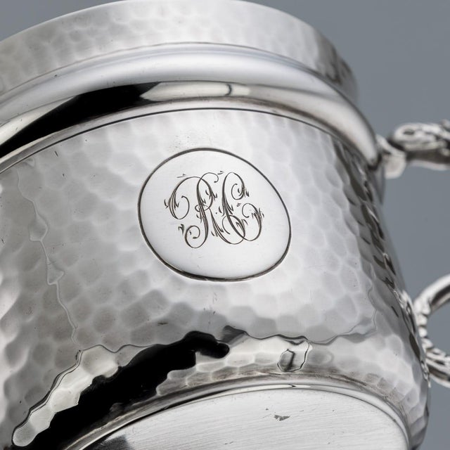 Antique 20th Century English Silver Sugar Bowl & Spoon by S.W. Smith & Co., 1911, Set of 2 For Sale - Image 15 of 18