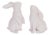 Blush Glitter Bunny Figurine (Set of 2) For Sale