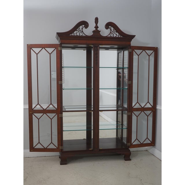 Henkel Harris Henkel Harris Model 2348 Mahogany Curio Cabinet For Sale - Image 4 of 18