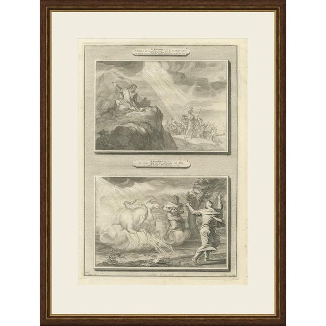 This original copperplate engraving from Pieter Mortier's illustrated Bible, Amsterdam circa 1700, shows two biblical...