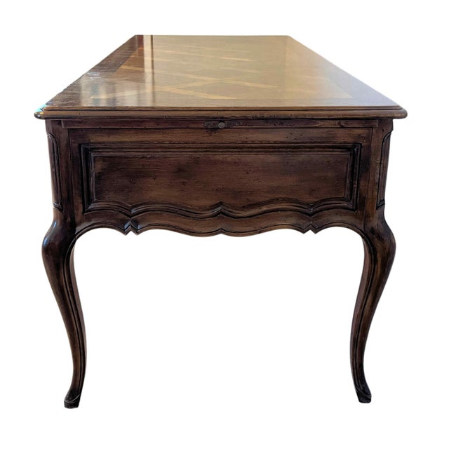 Vintage John Widdicomb French Country Parquet Writing / Partner's Desk For Sale - Image 9 of 12
