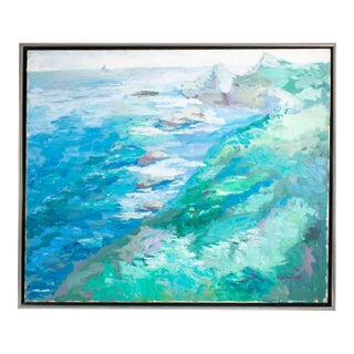 Oil on Canvas Coastal Painting by Kay Sutherland For Sale