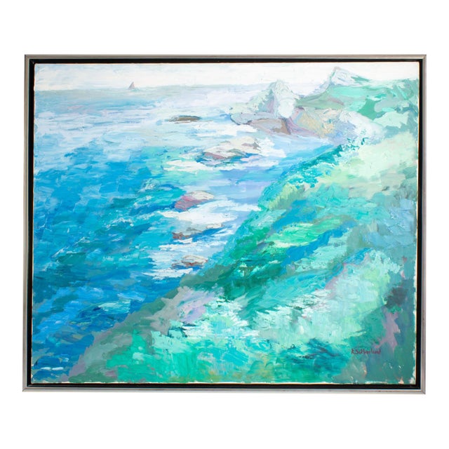 Oil on Canvas Coastal Painting by Kay Sutherland For Sale