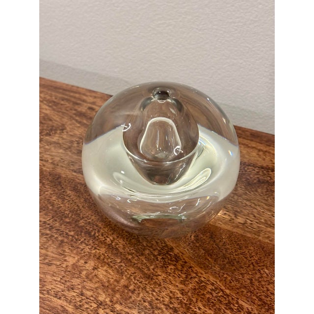 Mid 20th Century 1960s Scandinavian Modern Blown Glass Sphere Bud Vase For Sale - Image 5 of 7