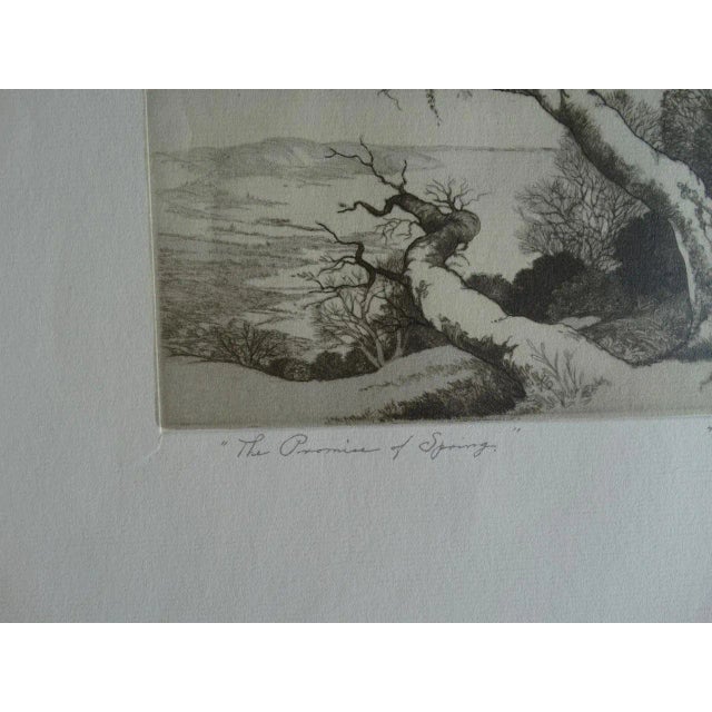 Mildred Bryant Brooks "The Promise of Spring" Etching For Sale - Image 4 of 7