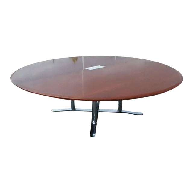 Nicos Zogarphos for Zogaphos Walnut Round Conference Table For Sale