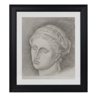 Grand Scale Academic Study of a Classical Greek Figure, 1870, Pencil on Paper For Sale