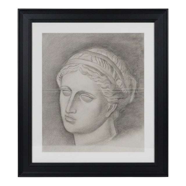 Grand Scale Academic Study of a Classical Greek Figure, 1870, Pencil on Paper For Sale