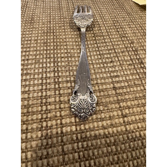 Antique Sterling Silver Towle "Georgian" dinner fork. Monogram "A" on back of fork handle. 7 1/4" long. circa 1898. 52...