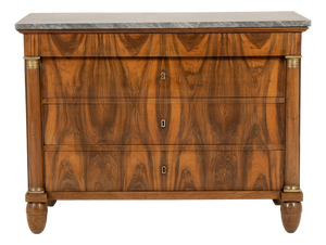 19th Century Italian Walnut Commode with Marble Top
