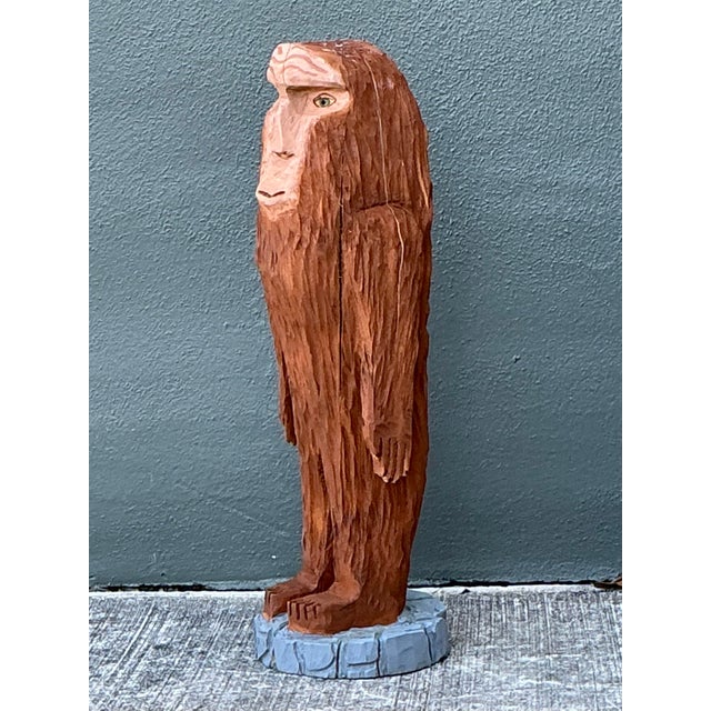 Tan Vintage Hand Carved Figure For Sale - Image 8 of 12