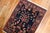 Red Early 20th Century Jewel Tone Navy Fine Sarouk Scatter Mini Rug - 1'10" x 2'7" For Sale - Image 8 of 18