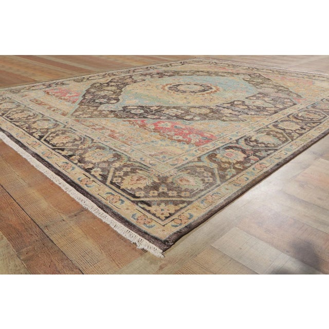 Distressed Oushak Rug, 08'00 X 10'00 For Sale In Dallas - Image 6 of 8