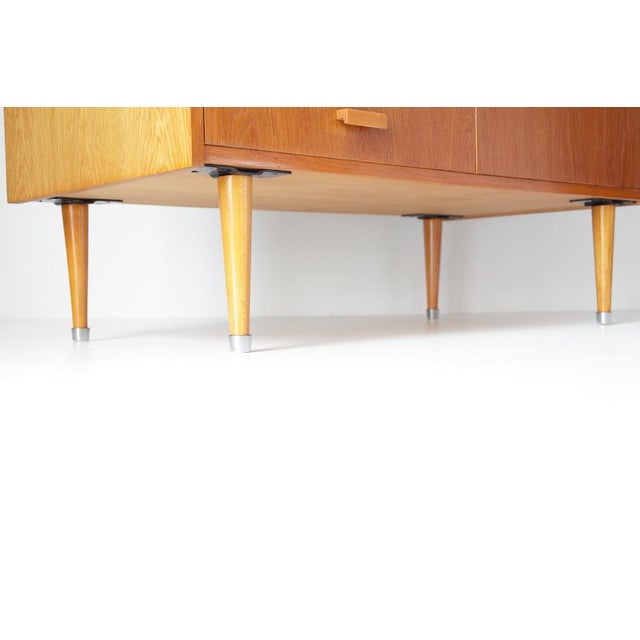 Mid-Century Oak Sideboard and Bookcase, Former Czechoslovakia, 1962 For Sale - Image 4 of 18