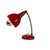 Vintage Red Desk Lamp with Brass Neck For Sale - Image 5 of 7