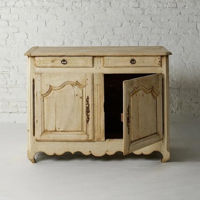 19th Century 19th Century Belgian Bleached Oak Two-Door Dresser For Sale - Image 5 of 7