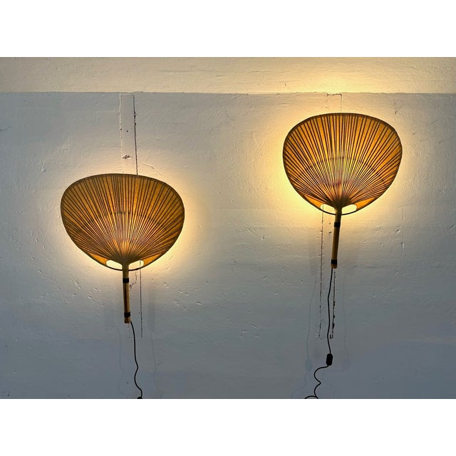 Uchiwa II Wall Lamps by Ingo Maurer for M-Design, 1973, Set of 2 For Sale - Image 3 of 10