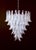 Glass 75 White Petal Chandeliers, Murano, 1990s, Set of 2 For Sale - Image 3 of 18