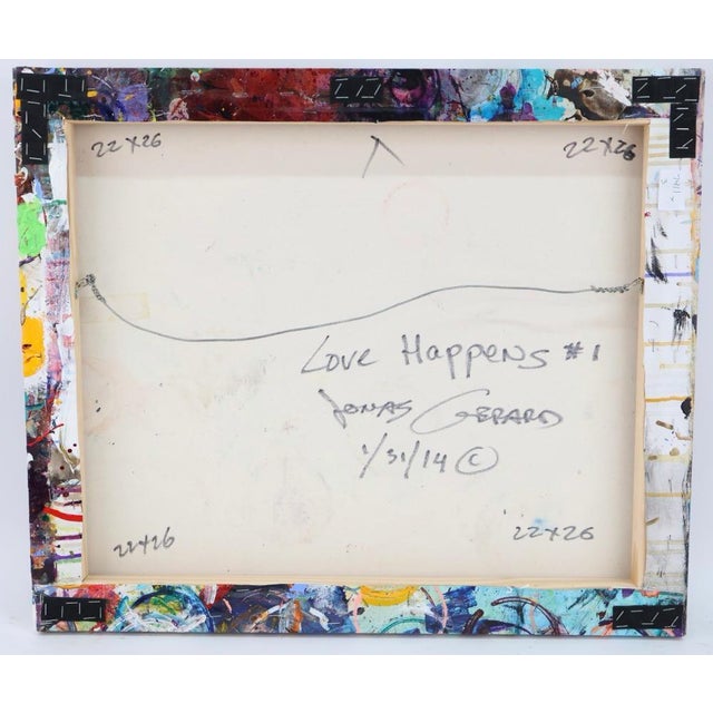 Jonas Gerard (1941–2020) – “Love Happens #1” – Original Signed Oil on Canvas, 2014 – 22” X 26” For Sale - Image 9 of 12