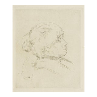 Late 19th Century Renoir Dry Point Etching For Sale