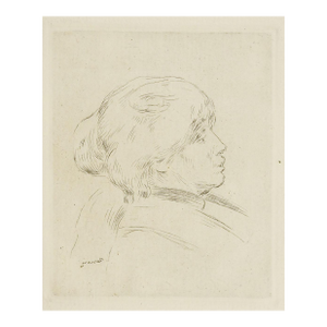 Late 19th Century Renoir Dry Point Etching