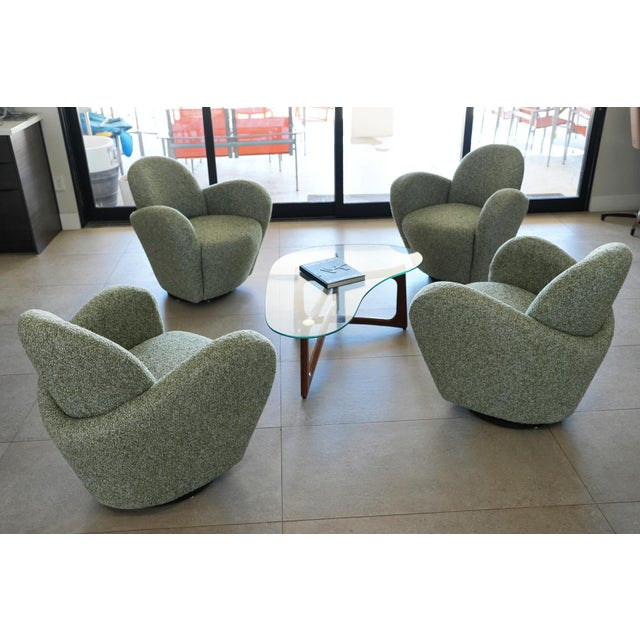 Michael Wolk “Miami” Swivel Lounge Chairs — Set of Four, 1998 For Sale - Image 15 of 18
