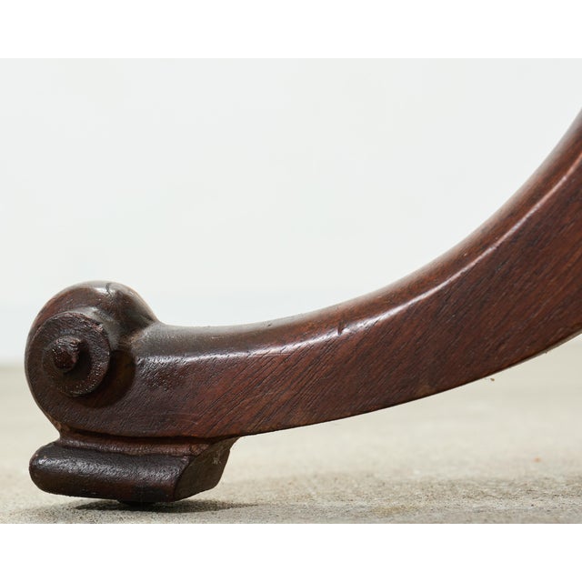 Georgian Style Carved Mahogany Pie Crust Tripod Drinks Table For Sale - Image 9 of 18