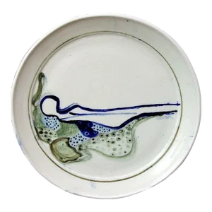 Modernist Signed Art Pottery Ceramic Plate