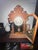 Victorian 1890s Antique E. Ingraham Co. Oak "Lily" Gingerbread Mantel Clock For Sale - Image 3 of 8