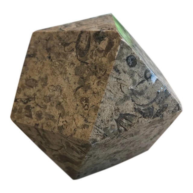 Vintage Geometric Granite Paper Weight For Sale