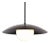 Dome Pendant Light, Black, 59.25in H, 5 Inch Glass Globe, by Research.Lighting, Modern, Minimal Hanging Light For Sale