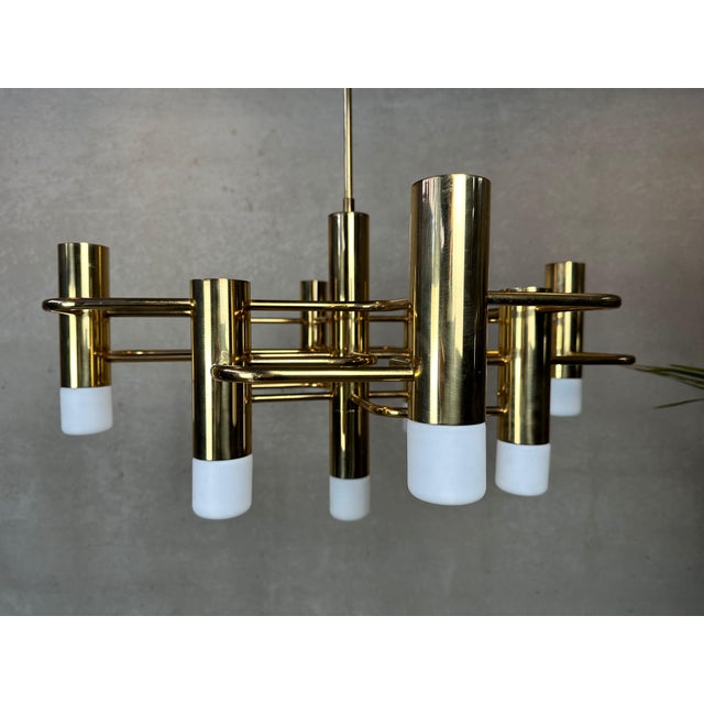 Vintage Boulanger Chandelier by Gaetano Sciolari for Boulanger, 1970s For Sale - Image 10 of 10