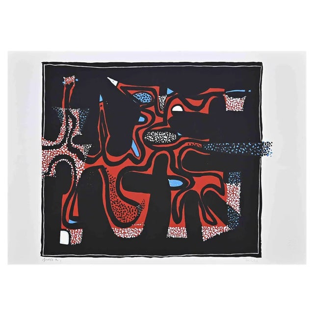 Wladimiro Tulli, Abstract Composition, Screen Print, 1970s For Sale