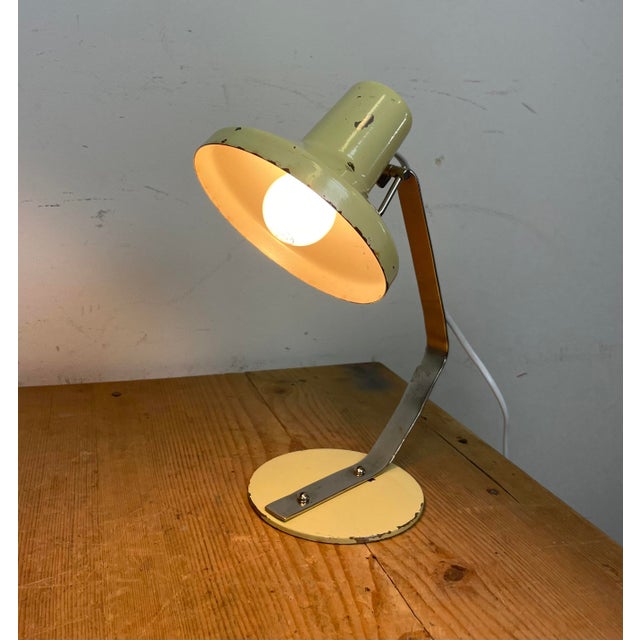 Industrial Beige Table Lamp from Metal Mot, 1960s For Sale - Image 13 of 15