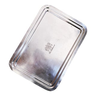 1955 Silver Plated Tray From Claridges Hotel in Atlantic City Nj For Sale