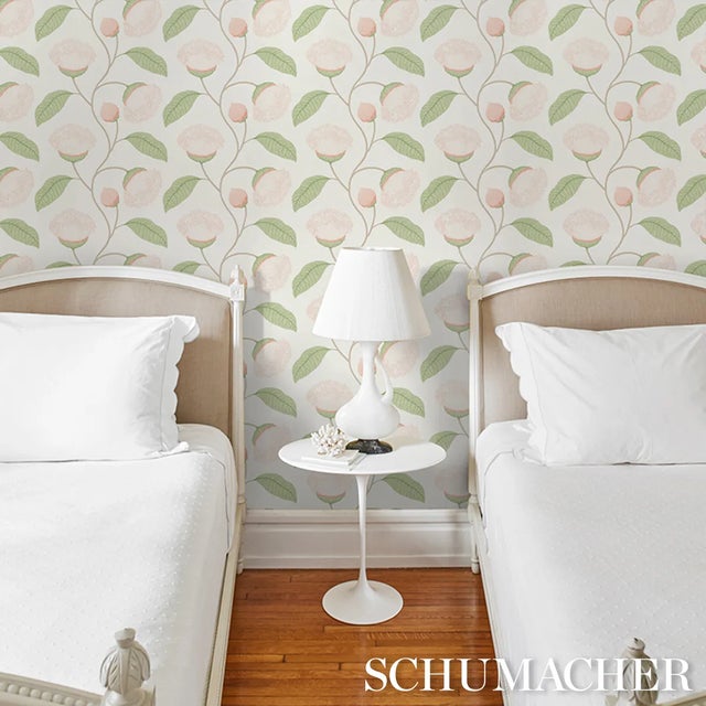 Not Yet Made - Made To Order Schumacher Celinda Wallpaper In Blush For Sale - Image 5 of 5