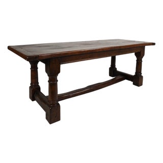 English Oak Dining Table, 20th Century For Sale