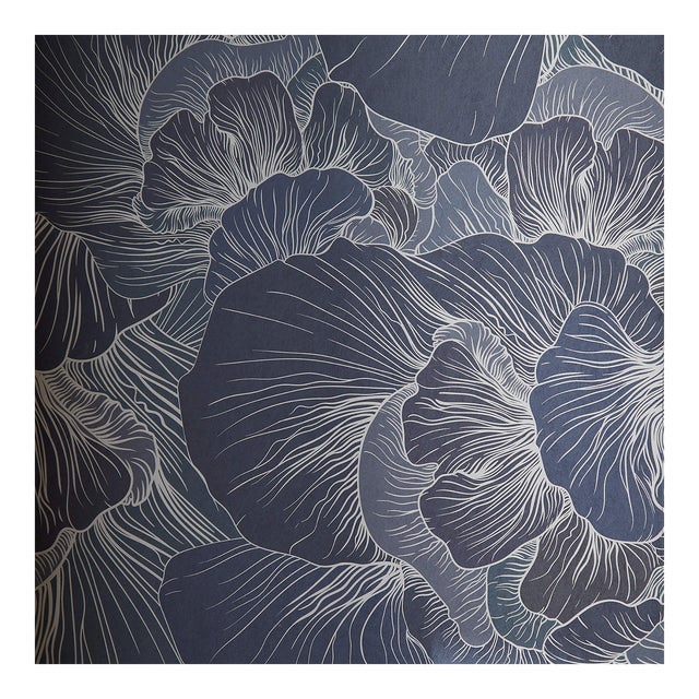 Venatian Royal Wallpaper in Navy by Cb2 Chairish