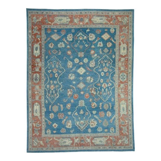 Turkish Oushak Rug 9'9" x 12'11" #18527 For Sale