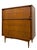 Brown 1970s Mid-Century Modern Matching Dresser Set With Sculpted Drawer Fronts-Highboy & 9-Drawer Low Dresser For Sale - Image 8 of 10