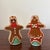 Listing is for a pair of vintage handmade finished needlepoint figurines in the form of a pair of his/hers gingerbread...