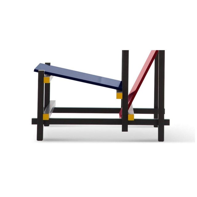 Black Red and Blue Armchair by Gerrit Thomas Rietveld for Cassina For Sale - Image 8 of 10