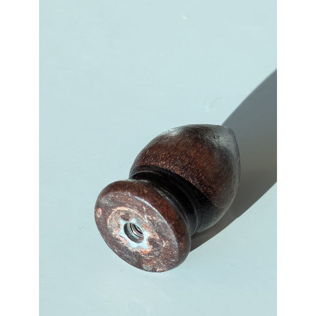 Contemporary Late 20th Century Wood Finial Simply Stated For Sale - Image 3 of 3