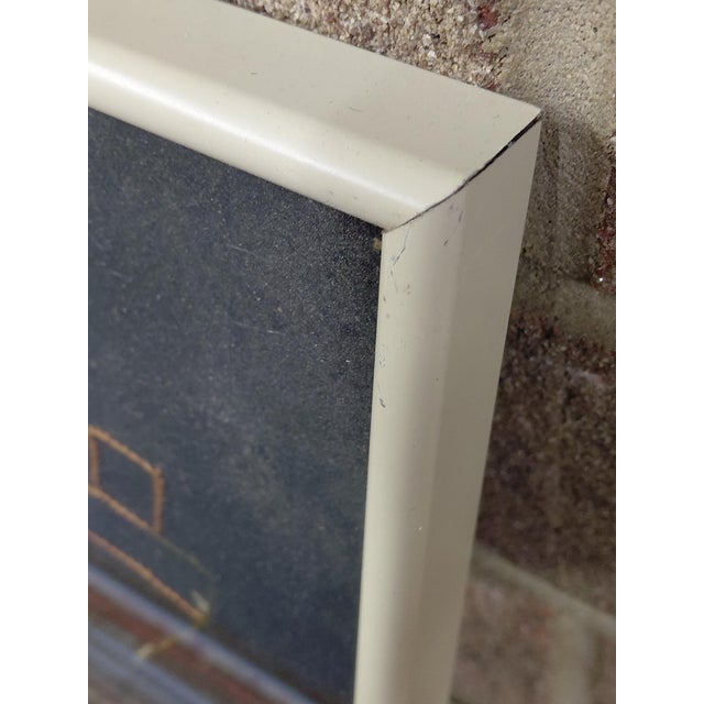 Cream Framed Crewel Work and Inlaid Straw Artwork of a Little Girl For Sale - Image 8 of 8